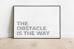 poster obstacle is the way mockup