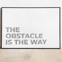 poster obstacle is the way mockup